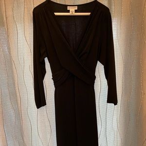 Knee length Black maternity dress